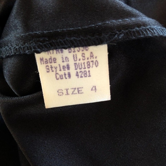 Andrea Polizzi Rex Lester Slip Dress Black Silver Metallic Shimmer Chemi… - Picture 9 of 12